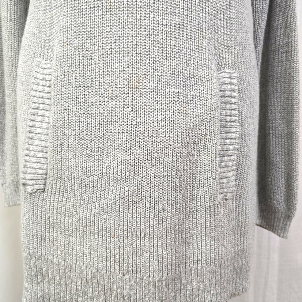 2/$30 Daisy Fuentes Grey Cable Knit Sweater Dress Size L - Picture 5 of 11